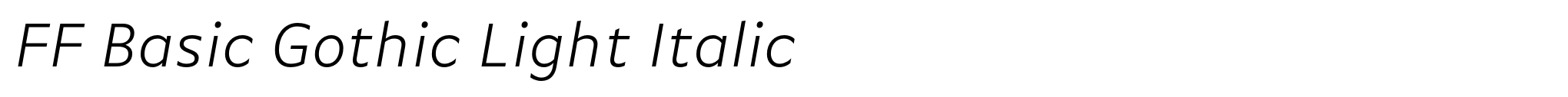 FF Basic Gothic Light Italic image